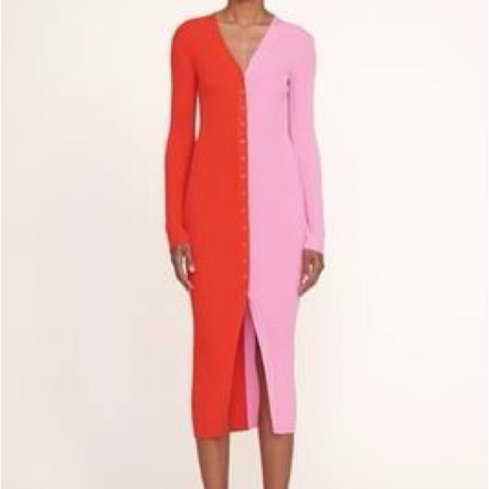 Staud colorblock midi dress size S